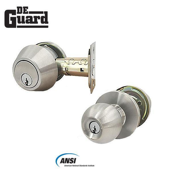 Commercial Lock Set Code Lock Premium Commercial Combo Lock Set w/ Knob & Deadbolt – 26D Silver – SC4 ...