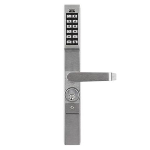 Alarm Lock Trilogy - DL1200ET - Narrow Stile Keypad Exit Lever Lock - 26D - Satin Chrome - Grade 1 - UHS Hardware