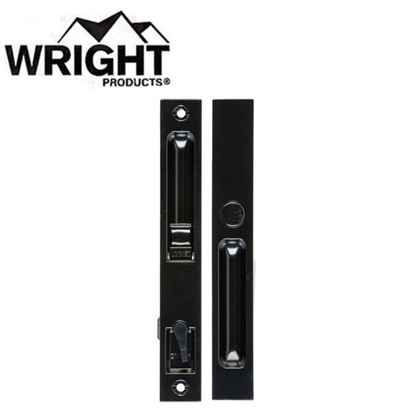 Wright - V1201BL - Flush Mount Patio Door Latch - Black - UHS Hardware