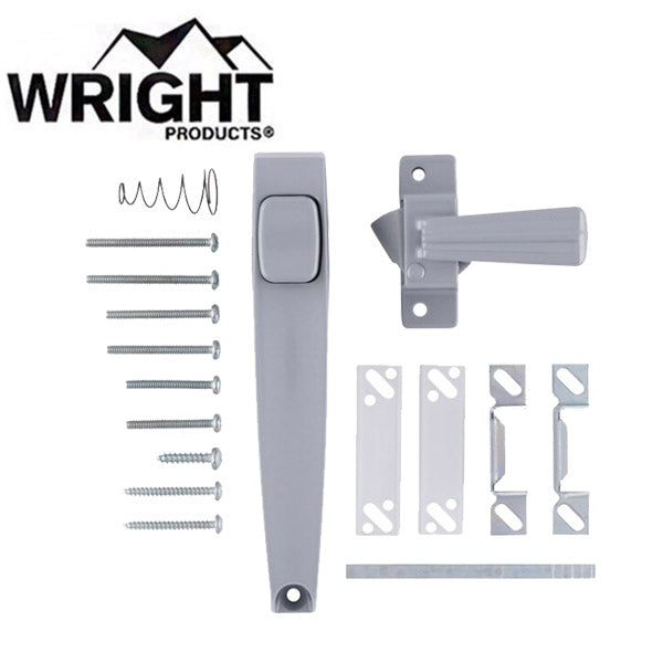 Wright - V333 - Push Button Latch For Screen and Storm Doors - Optional Finish - UHS Hardware