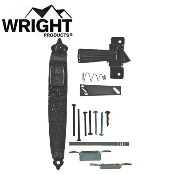 Wright - VC333BL - Colonial Push Button Door Latch - Black - UHS Hardware