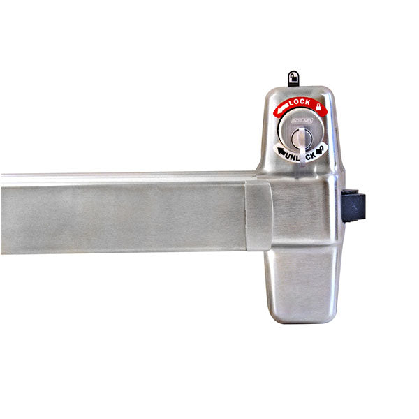 Von Duprin - 98L - Mortise Lock Exit Device - 06 Lever - Double Cylinder with Security Indicator - 3' Long - RHR - Fire Rated - Satin Chrome - Grade 1 - UHS Hardware