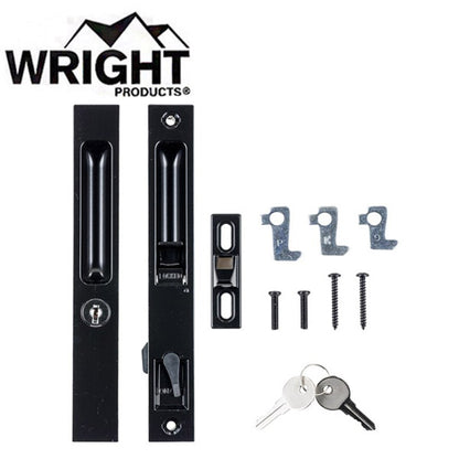 Wright - VK1133BL - Keyed Patio Door Flush Mount Latch - Black - UHS Hardware