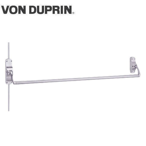 Von Duprin - 8827L - Surface Mounted Vertical Rod Exit Device - Exit Only - No Trim - Satin Chrome - 4 Foot - RHR - UHS Hardware