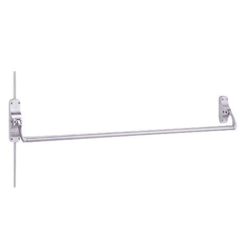 Von Duprin - 8827L - Surface Mounted Vertical Rod Exit Device - Exit Only - No Trim - Satin Chrome - 4 Foot - LHR - UHS Hardware