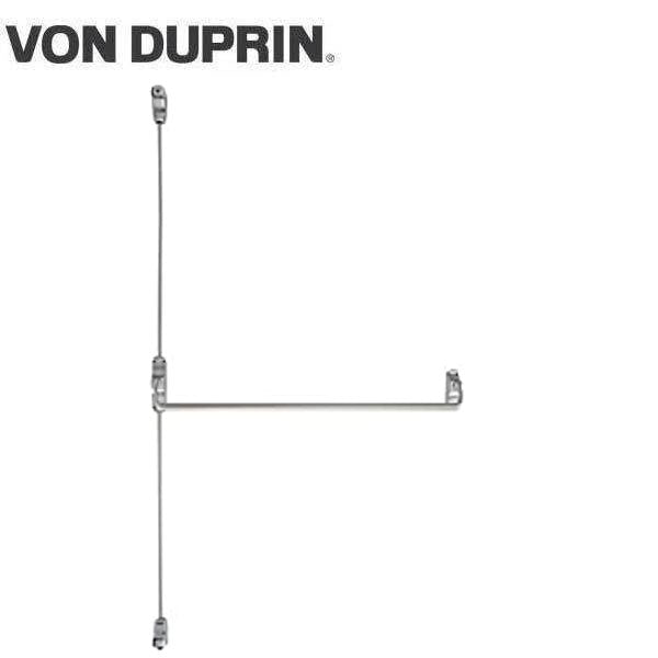 Von Duprin - 8827L - Surface Mounted Vertical Rod Exit Device - Exit Only - No Trim - Satin Chrome - 4 Foot - RHR - UHS Hardware