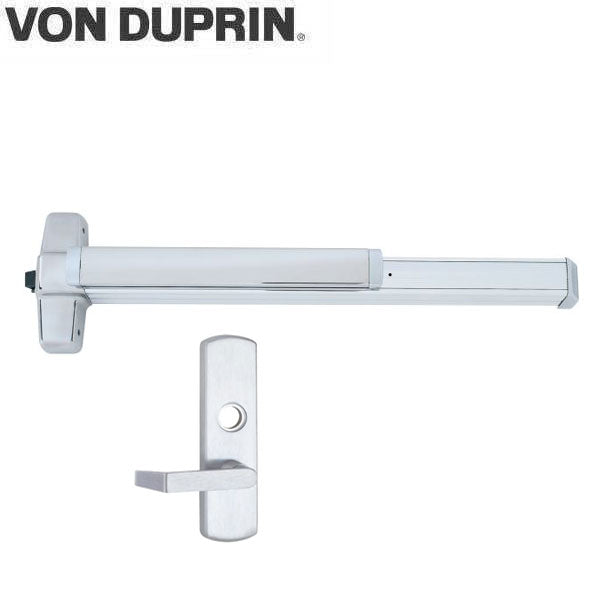 Von Duprin - 98L - Extra Protection Latch - Mortise Lock Exit Device - 06 Lever - Night Latch - 3' Long - RHR - Satin Chrome - Grade 1 - UHS Hardware