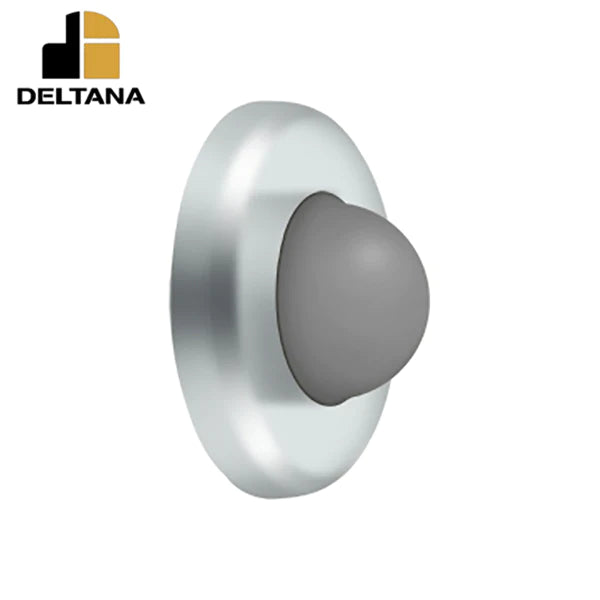 Deltana - Wall Mount Convex Flush Bumper - 2-1/2" Diameter - Optional Finish