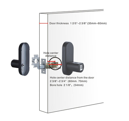 Ai.one Smart Lock – Biometric Fingerprint Lock – w/ Remote – Latch + Bolt – Black (WE.LOCK) - UHS Hardware