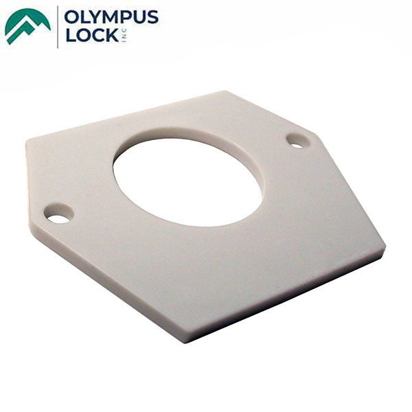 Olympus - WP725 ( 1 / 8" ) Spacer For 1-1/8” Barrel Diameter Locks - White Plastic - UHS Hardware