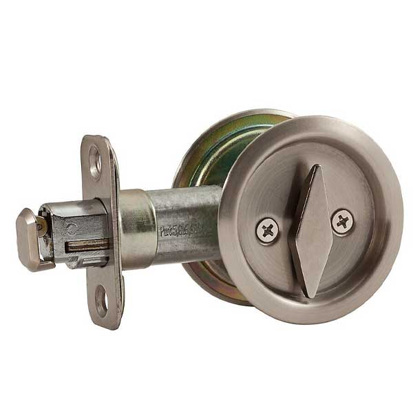 Weiser - WR1031 5 V SL - Round Pocket Door Lock Latch - Privacy - Antique Brass - UHS Hardware