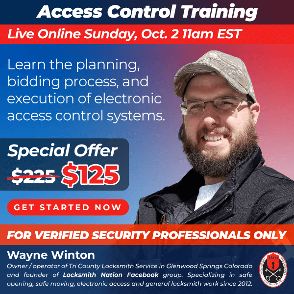 LIVE ONLINE TRAINING - Access Control Training - (October 2, 2022 - 11AM EST) - UHS Hardware