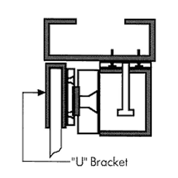 Seco-Larm - Glass Door "U" Brackets for 300 lb Electromagnetic Lock - Indoor - UHS Hardware