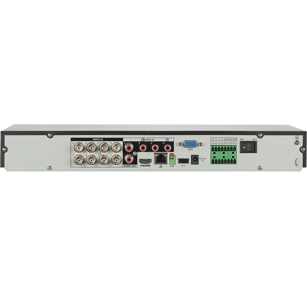 Dahua / HDCVI DVR / 8 Channels / Analytics+/ 1U / Penta-brid / 8MP / 4k / No HDD / X82B2A - UHS Hardware