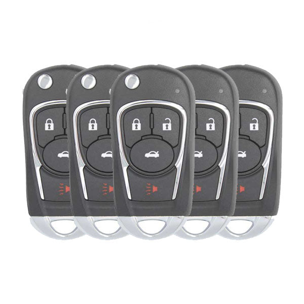 5 x Xhorse - Buick Style / 4-Button Universal Remote Flip Key for VVDI Key Tools (Wired) (Pack of 5) - UHS Hardware