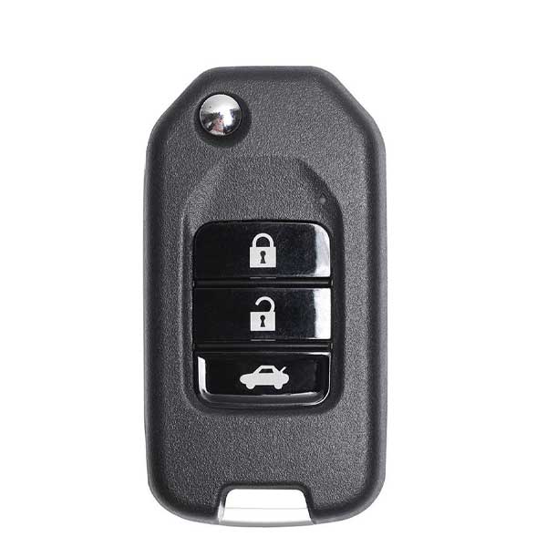 5 x Honda Style / 3-Button Universal Remote Flip Key for VVDI Key Tool (Wired) (Pack of 5) - UHS Hardware