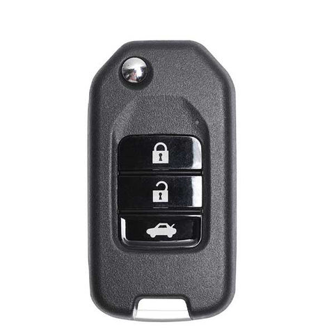 Honda Style / 3-Button Universal Remote Flip Key for VVDI Key Tool (Wired) - UHS Hardware