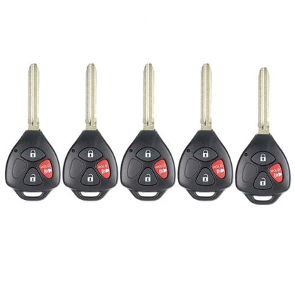 5 x Xhorse - Toyota Style / 3-Button Universal Remote Head Key for VVDI Key Tools (Wired) (Pack of 5) - UHS Hardware