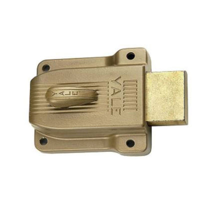 YALE - 112 - Heavy Duty Latchbolt Lock - Deadbolt - 5 Pin - Sprayed Brass - UHS Hardware