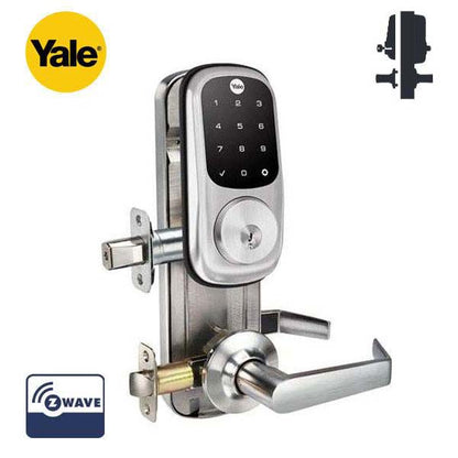 Yale - YRC226 - Assure Interconnected Deadbolt - Z-Wave - Keyed Touchscreen - Keyed Different - Augusta Lever - Satin Nickel - Fire Rated - Grade 2 - UHS Hardware