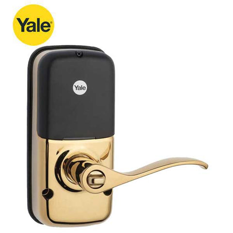 Yale - YRL220 - Electronic Touchscreen Keypad Lever Lock - KW1 Key Override - Polished Brass - Grade 2 - UHS Hardware