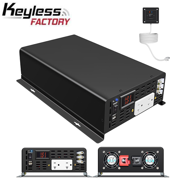 RBU5 - 12VDC - 3000 Watt Pure Sine Wave Inverter -  Solar Power - DC to AC - Optional Remote Connectivity - USB Ports - UHS Hardware