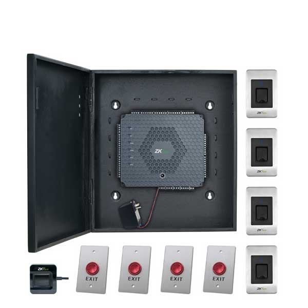 ZKTeco - ATLAS460 - Full Biometric Access Control Kit /w Fingerprint Reader  (4 Doors) - UHS Hardware
