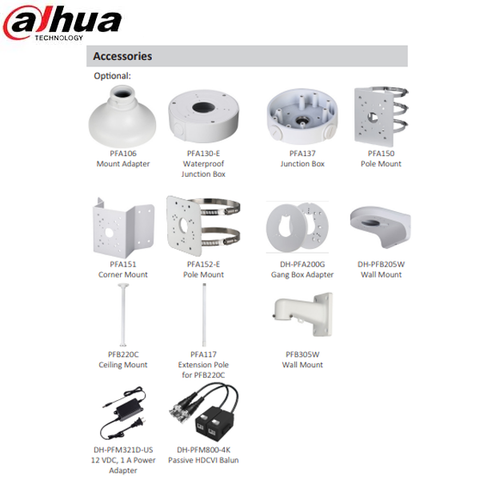 Dahua / HDCVI / 5MP / Eyeball Camera / Vari-Focal / White / 2.7 - 13.5 mm / Outdoor / IP67 / 5 Year Warranty / DH-A52CJ6Z - UHS Hardware