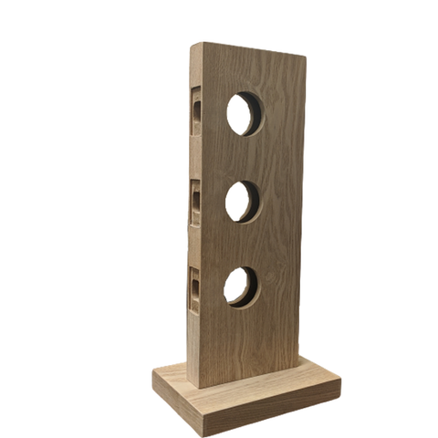 Lock Display with 3 Holes - Natural Wood - UHS Hardware