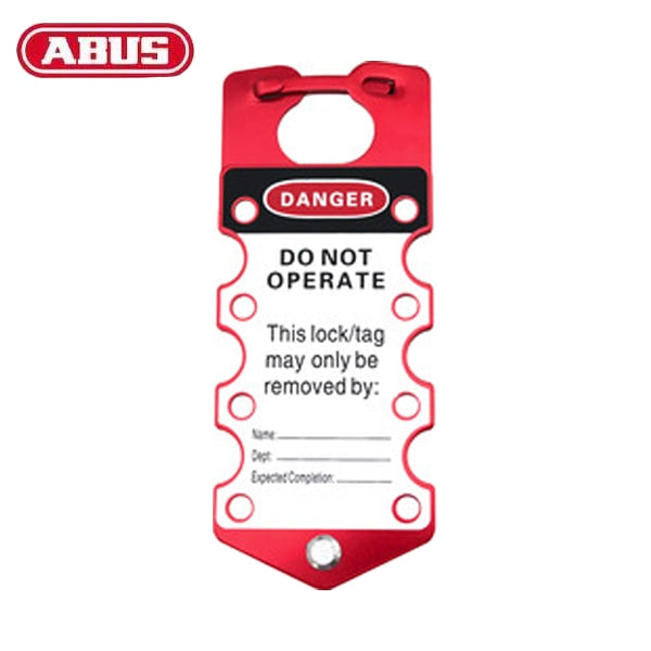Abus - 18024 Aluminum Labeled Hasp (18024) Red Locks & Cylinders