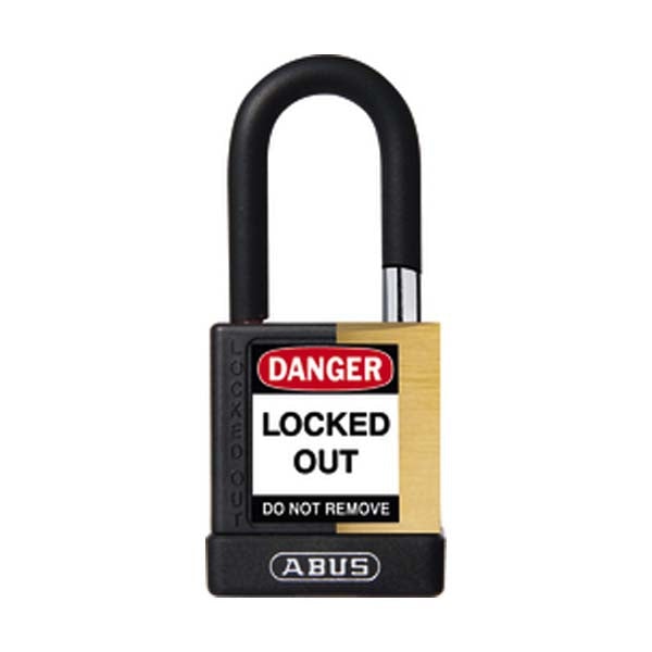 Abus - 20030 Plastic-Covered Aluminum Core Padlock 74M/40 1-1/2 Shackle Optional Keying Finish