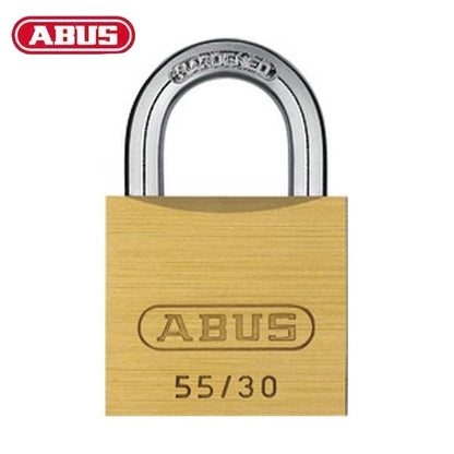 Abus - 55076 Padlock Brass 55/30 Optional Keying Locks & Cylinders