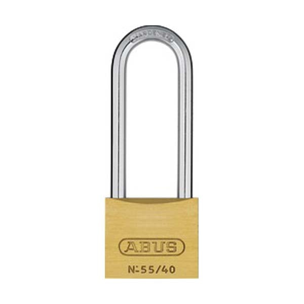 Abus - 55156 Padlock Brass 55/40 Optional Keying Shackle Length Locks & Cylinders