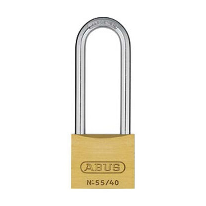 Abus - 55156 Padlock Brass 55/40 Optional Keying Shackle Length Locks & Cylinders