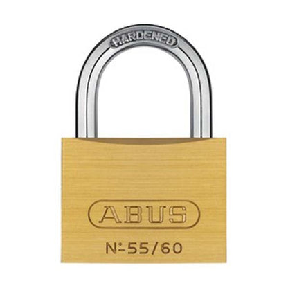 Abus - 55606 Padlock Brass 55/60 Optional Keying Locks & Cylinders