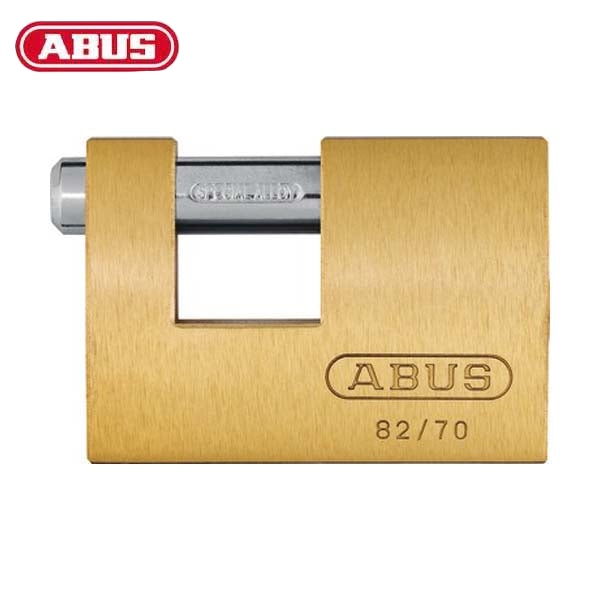 Abus - 82705 Padlock Brass 82/70 Optional Keying Locks & Cylinders