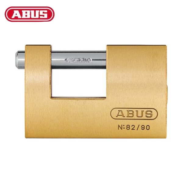 Abus - 82905 Padlock Brass 82/90 Optional Keying Locks & Cylinders