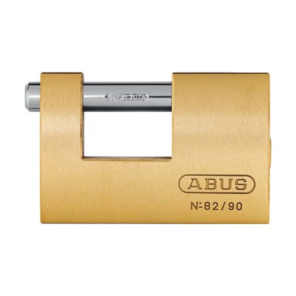 Abus - 82905 Padlock Brass 82/90 Optional Keying Locks & Cylinders
