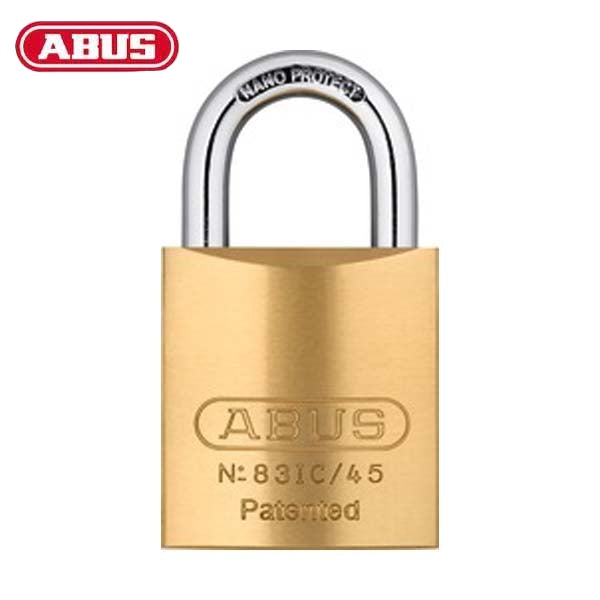Abus - 83719 Padlock Brass 83Ic/45 W/o Shackle Locks & Cylinders