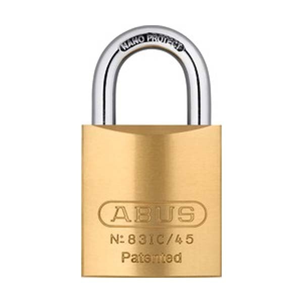 Abus - 83719 Padlock Brass 83Ic/45 W/o Shackle Locks & Cylinders