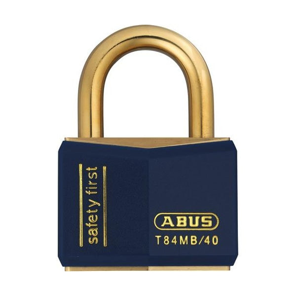 Abus - 85951 Padlock Brass T84Mb/40 Kd Blue Sleeve Locks & Cylinders