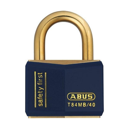 Abus - 85951 Padlock Brass T84Mb/40 Kd Blue Sleeve Locks & Cylinders