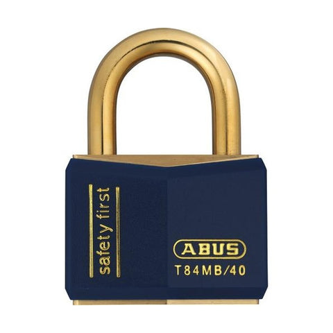 Abus - 85951 Padlock Brass T84Mb/40 Kd Blue Sleeve Locks & Cylinders