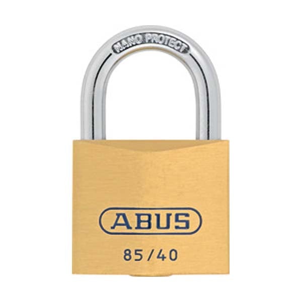 Abus - 87615 Padlock Brass 85/40 With Label Optional Keying Locks & Cylinders