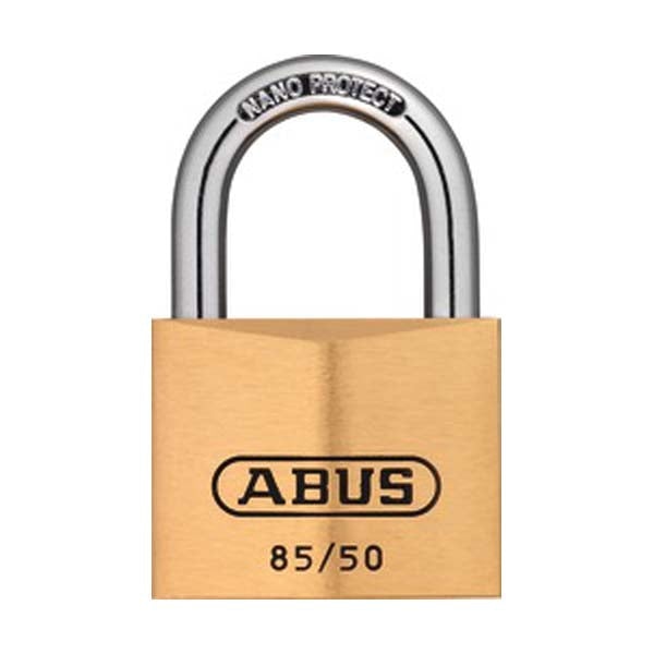 Abus - 87815 Padlock Brass 85/50 Optional Keying Locks & Cylinders