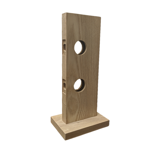 Lock Display with 2 Holes - Natural Wood - Regular Size - UHS Hardware