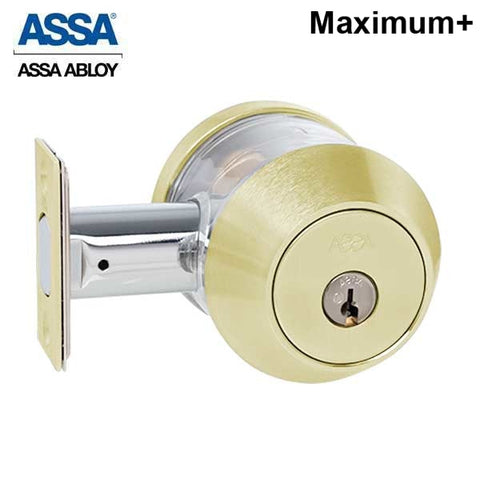 ASSA - 7000 Series - MAX+ Double Cylinder Deadbolt with Security Guard - 612 - Satin Bronze - Grade 1 - UHS Hardware