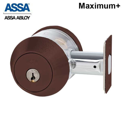 ASSA - 7000 Series - MAX+ Double Cylinder Deadbolt with Security Guard - 624 - Dark Oxidized Bronze - Grade 1 - UHS Hardware