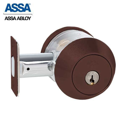 ASSA - 7000 Series - MAX+ Double Cylinder Deadbolt with Security Guard - 624 - Dark Oxidized Bronze - Grade 1 - UHS Hardware
