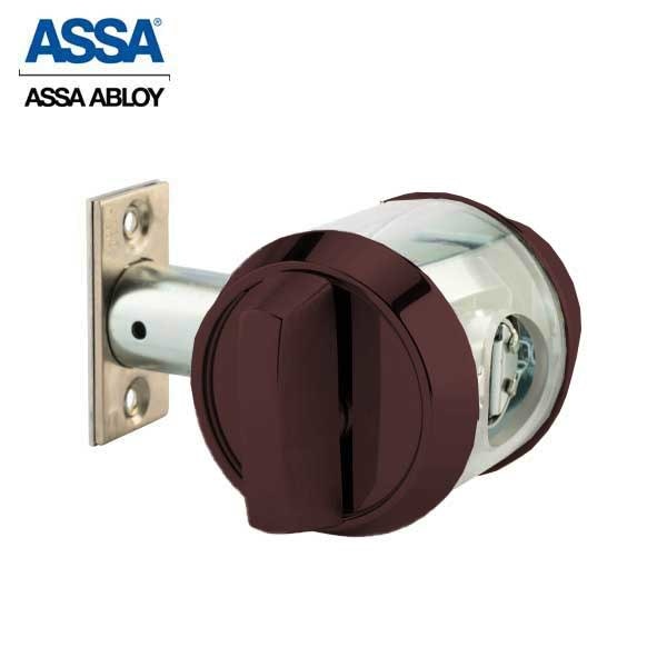 ASSA - 7000 Series - MAX+ Single Cylinder Deadbolt with Security Guard- 624 - Dark Oxidized Bronze - Grade 1 - UHS Hardware